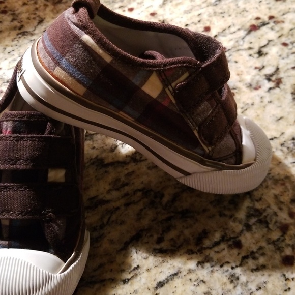 Gymboree Brown Red Sneakers toddler 7 - Picture 5 of 6